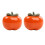 2Pcs Household Ceramic Tea Jars Persimmon Shaped Assorted Colors 8
