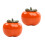 2Pcs Household Ceramic Tea Jars Persimmon Shaped Assorted Colors 9
