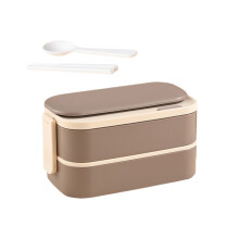 Boîtes à Bento à Double couche, boîte à déjeuner-Café noir