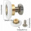 Ρολάκια πόρτας ντους μπάνιου, ανταλλακτικά περιβλήματα διαμέτρου 20 mm με 3