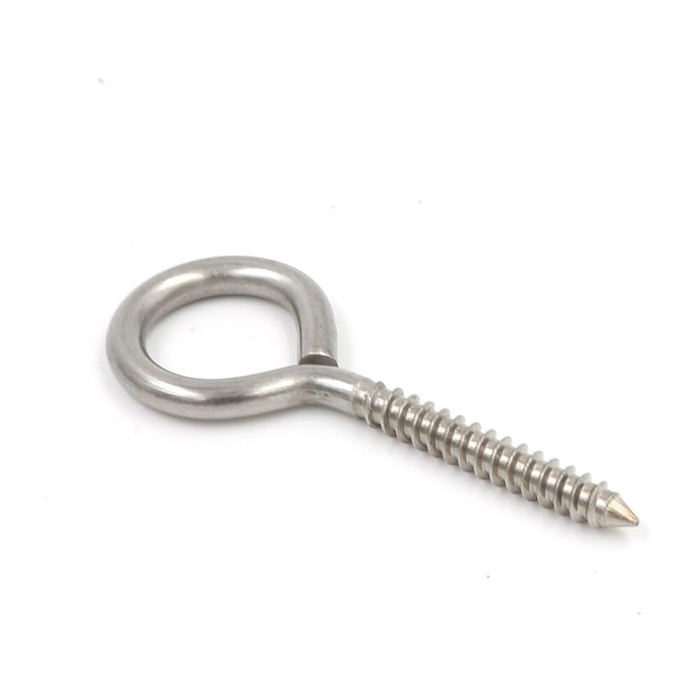 Stainless Steel Eye Screws, Rustproof Waterproof 304 Grade Metal Screw Eye Hooks, Anti-Corrosion Properties For Heavy Duty Indoor Outdoor Use, Lightwe 9436597696103