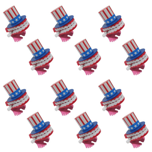 12Pcs Wind Up Walking Chattering Teeth With Feet For Kids