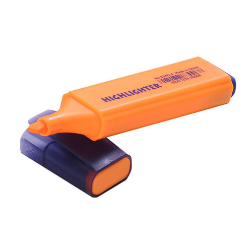 Highlighter Pen Broad Chiseled Tip For Notebook-4 Orange