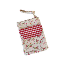 Flower Print Pencil Case Double Compartment Nurse Utility-D