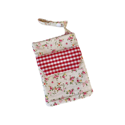 Flower Print Pencil Case Double Compartment Nurse Utility-D