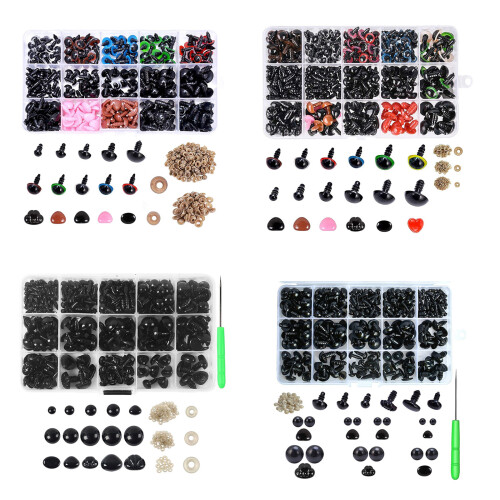 Plastic Safety Eyes and Noses with Washers Set-Combination 2 2