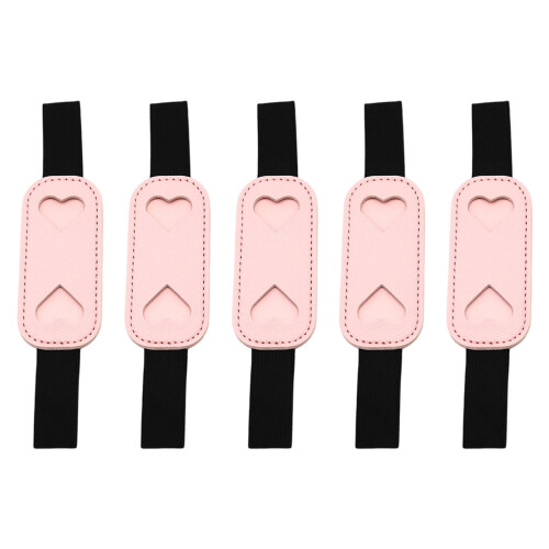 Étui à crayons à bande élastique, 5 pièces, pochettes à-Rose