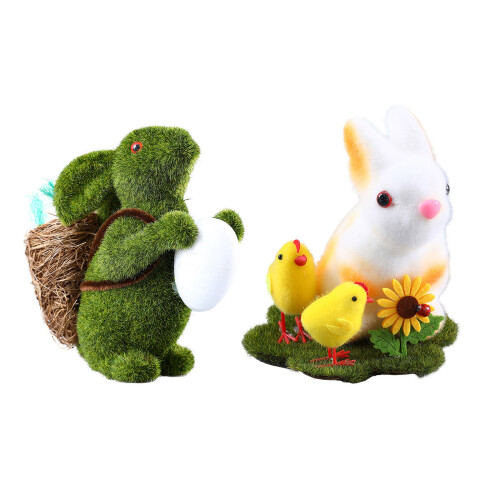 Figurines de lapin de pâques, Figurines-Lapin de Pâques et chi 1