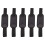 Étui à crayons en cuir avec bandes élastiques réglables, 5-Noir 1