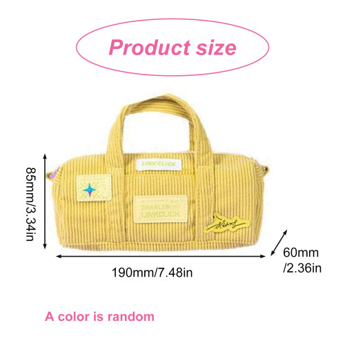 Multiurpose Large Corduroy Pen Bag Handheld Pencil Case-1 2