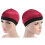 4 Imitat Seide Breites Elastisches Schlafhaarverlust Dunkelrot 4