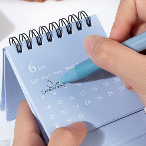 Calendrier de bureau Portable 2026, reliure à double-Taro violet 1