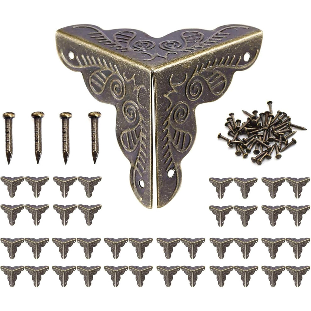 Antique Design, Retro Antique Finish Hardware Accessories For Wide Furniture Application, Decorative Corner Protector Exquisite Craftsmanship Bronze L 9436597695489