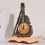 Violin Model Figurine Ornament Creative Table Clock Rests On 4