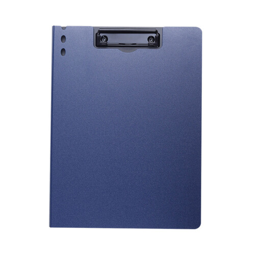 Clipboard Folder With Metal Clip-Navy Blue Vertical