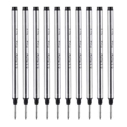 10Pcs Replacement Ballpoint Pen Refills-Black 0.5 Spiral style