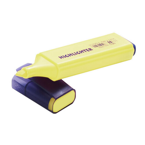 Fluorescent Highlighter Pen Broad Chiseled Tip-1 yellow