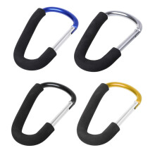 Large Sponge Carabiner Baby Pram Hanger Handle Shopping Bag Clip Hook
