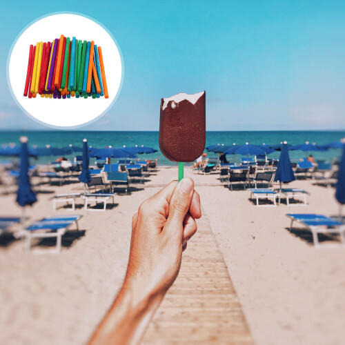 500Pièces Bâtons En Pour Glace Colorés 1