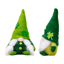 2Pcs Face less Doll Shamrocks Ornament Stpatricks Day Stuffed
