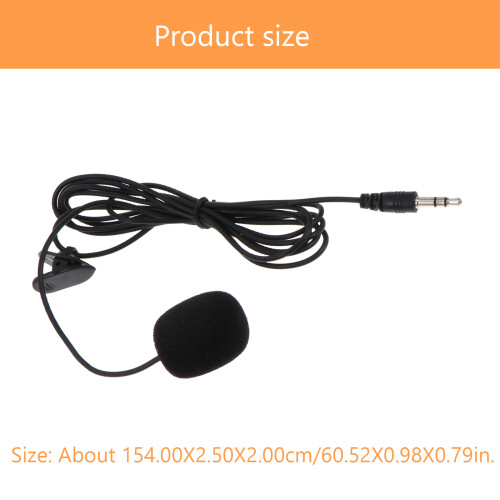 5Pièces Microphone Lavalier Noir PVC Compact Pour Streaming Téléphone 1