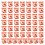 50Pcs Square Candy Boxes Multifunction Collection Food-orange 1