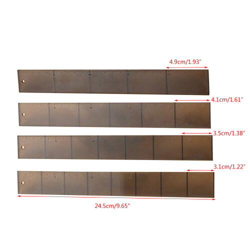 4Pcs Bakings Ruler Cake Cutting Roll Scale Ruler Uniform 2