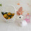 Rabbit Storage Basket Candy Storage Container Decorative Florals 7