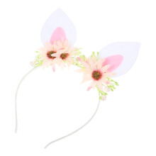 1Pc Kids Multi Color Bunny Ear Hairband Soft Fabric Hair Accessory