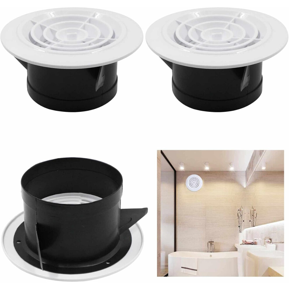 Abs Adjustable Soffit Vent, Effortless Management Of Airflow For Indoor Exhaust, Environmentally Friendly And Durable, For Home Office Kitchen Bathroo 9436597751598