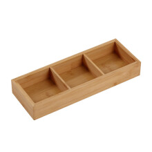 Elegante bandeja de madera con diseño moderno y compartimentos para servir en olla caliente y sushi, con múltiples compartimentos para clasificar y