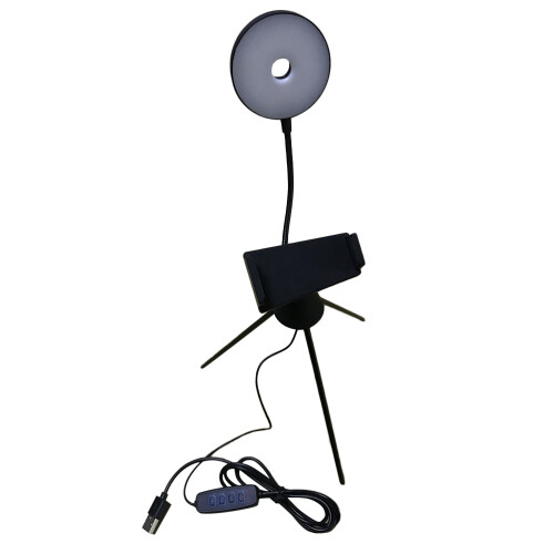 1Pc USB Powered Selfie Fill Light with Tripod Black Durable Materials 2