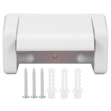 Toilettenpapierhalter mit Deckel, praktisches Befüllen und Entnehmen, wandmontierter, eingelassener Toilettenpapierrollenhalter aus rostfreiem