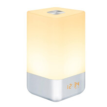 Nightlight and alarm clock 2 in 1 with simulated sunset sunset glow multiple light settings for a better sleep