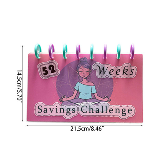 Savings Challenge Binder-Notizbuch, Geldspar-Begleiter für 2
