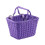 's Bicycle Basket, HandWoven Removable Wicker Front Purple 1