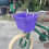's Bicycle Basket, HandWoven Removable Wicker Front Purple 2