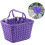 's Bicycle Basket, HandWoven Removable Wicker Front Purple 3