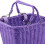's Bicycle Basket, HandWoven Removable Wicker Front Purple 4