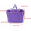 's Bicycle Basket, HandWoven Removable Wicker Front Purple 5