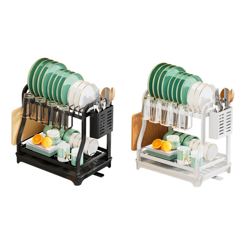 2 lagen afdruiprek, multifunctioneel afdruiprek voor-Wit 2
