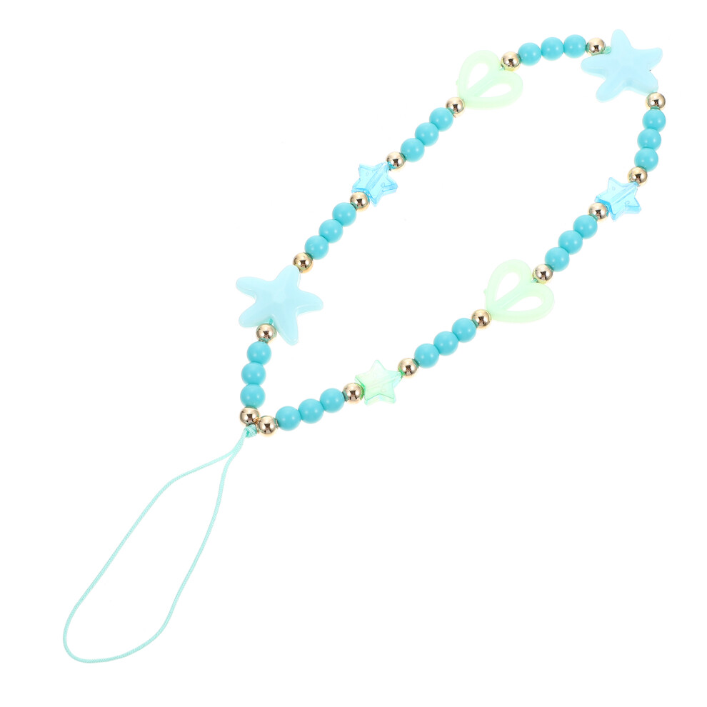 Hollow Heart Beaded Mobile Phone Lanyard Wrist Strap Anti Lost 3572456821333