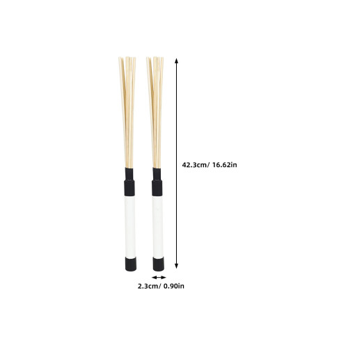 1Paire Balais Percussion Bois Confortables Pour Kit Batterie 1