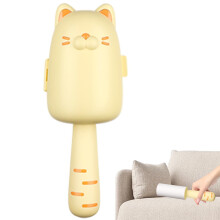 Sticky Rollers For Pet Hair Yellow Kitten Multi Functional Cleaning Tool Replaceable Pet Hair Brush Wall Mounted Roller