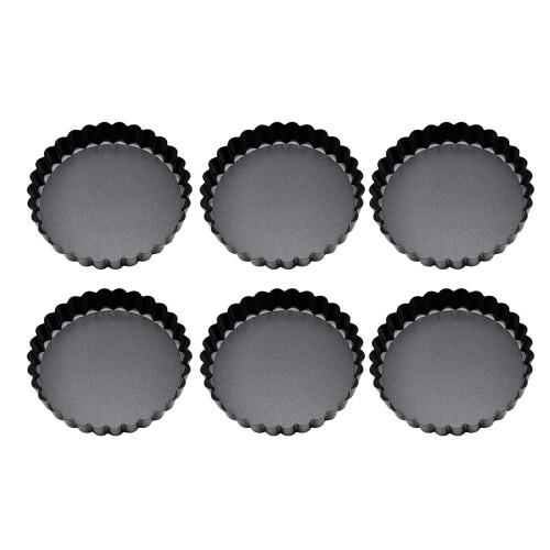 Set mit 6 Mini-Backformen, geriffelte Antihaft-Formen,-1