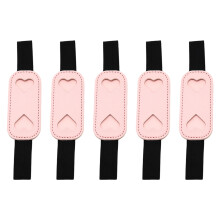 5-teiliges verstellbares Stiftetui mit Gummiband für-Rosa