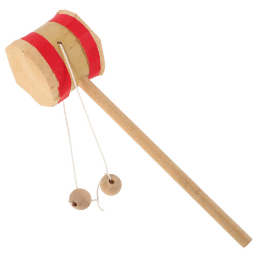 Handgemaakte Bamboe Rateldrum Beige Baby En