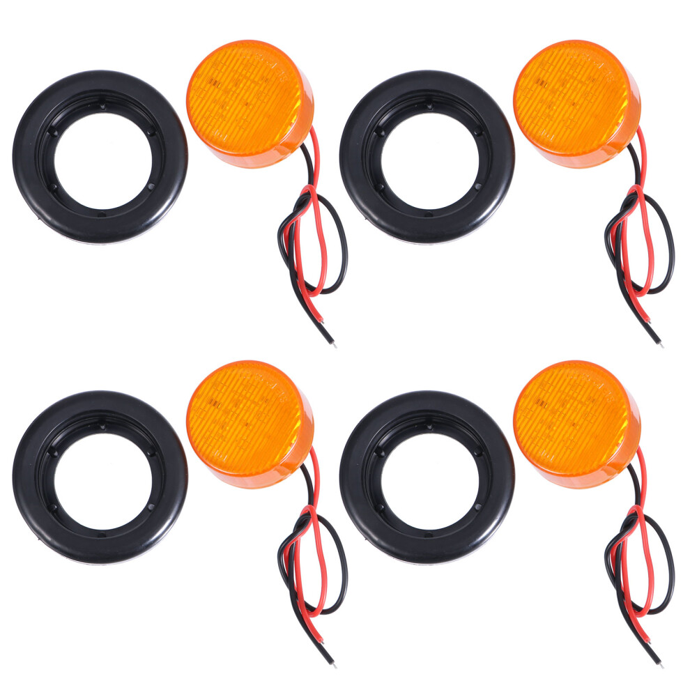 4Pcs 24V Truck Trailer Tail Side Indicator Lamp Light 3572456849979