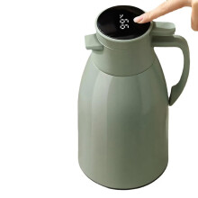 Thermal Kettle Digital Display, GlassLiner Vacuum Flask, 1L Large Capacity Blue