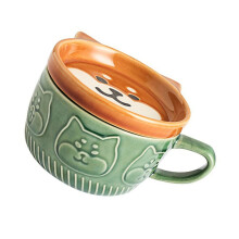 Unique Charming Animal Coffee Mug with Lid Water Cups 220ml-3